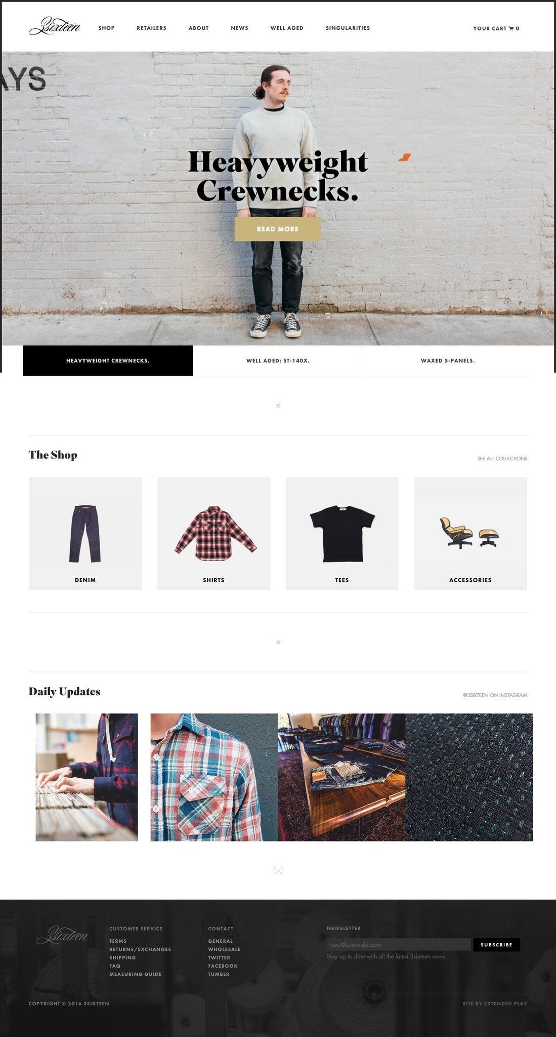3sixteen - Home Page Design