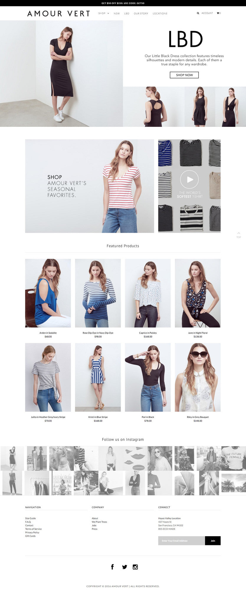 Amour Vert - Home Page Design