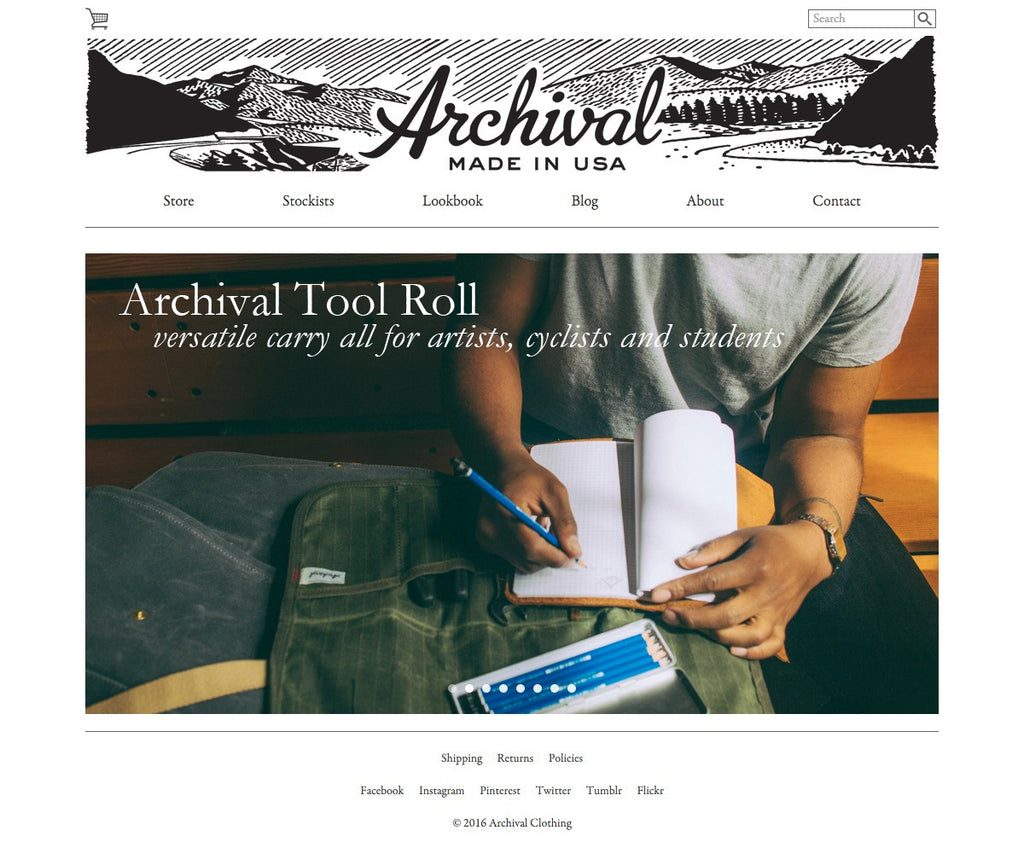 Archival - Home Page Design