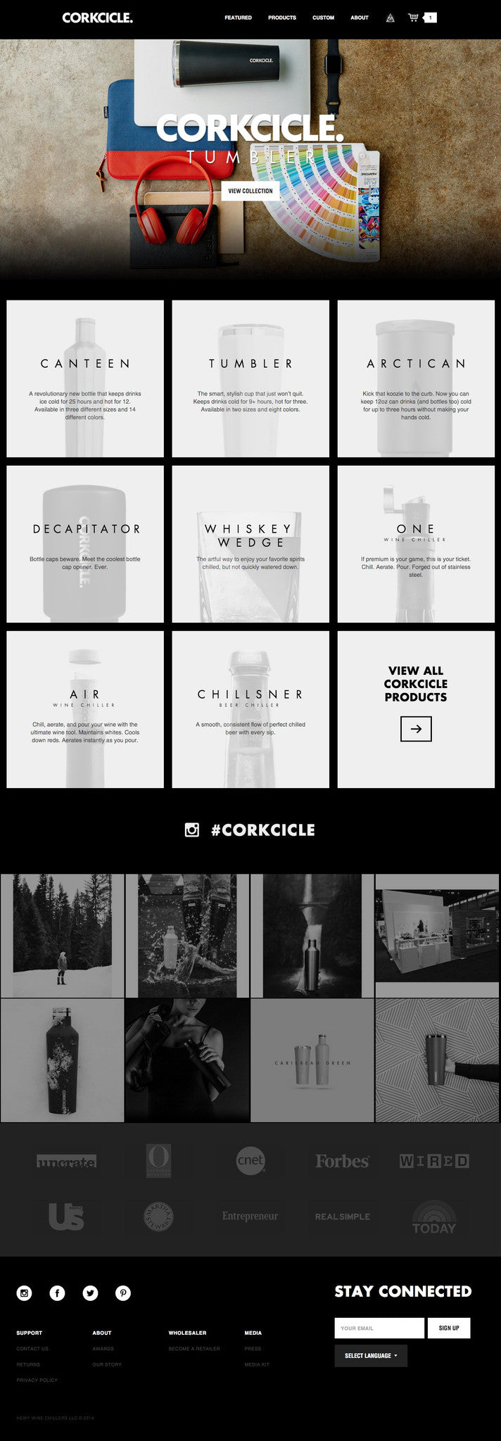 Corkcircle - Home Page Design