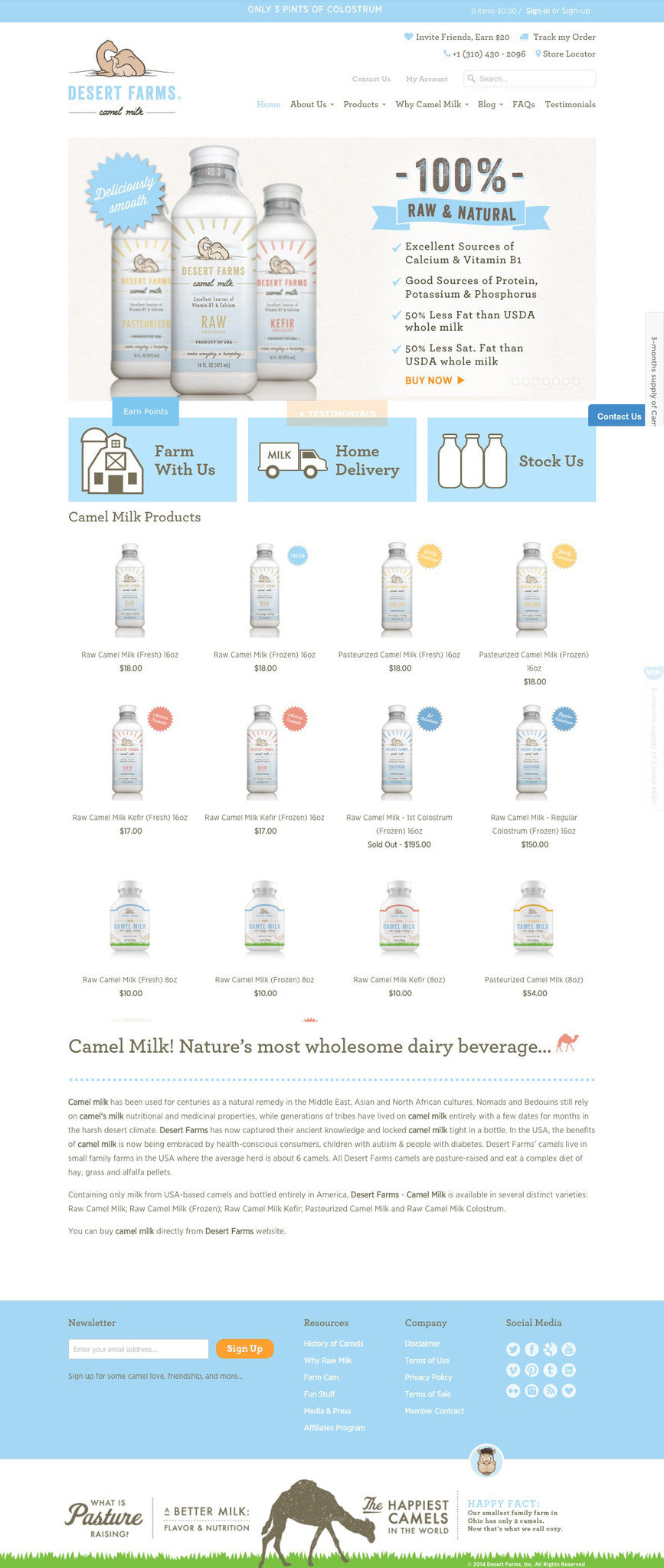 Desert Farms - Home Page Design