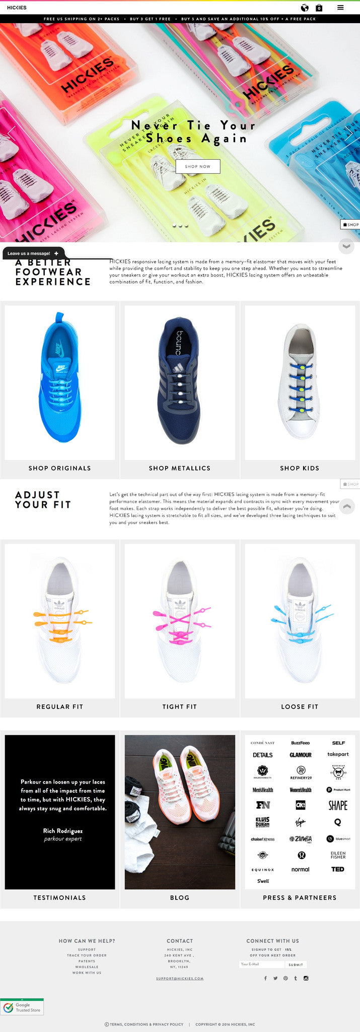 Hickies - Home Page Design