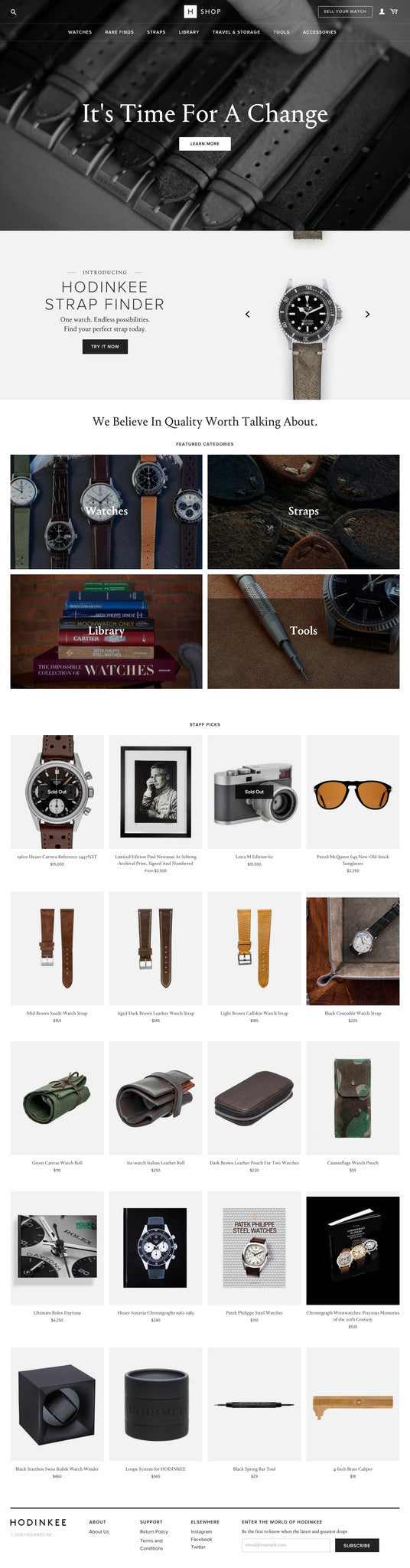 Hodinkee - Home Page Design