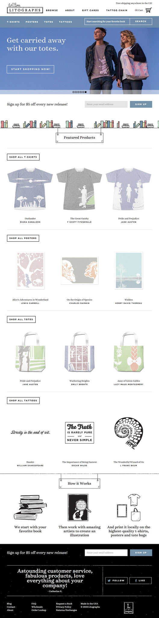 Litographs - Home Page Design