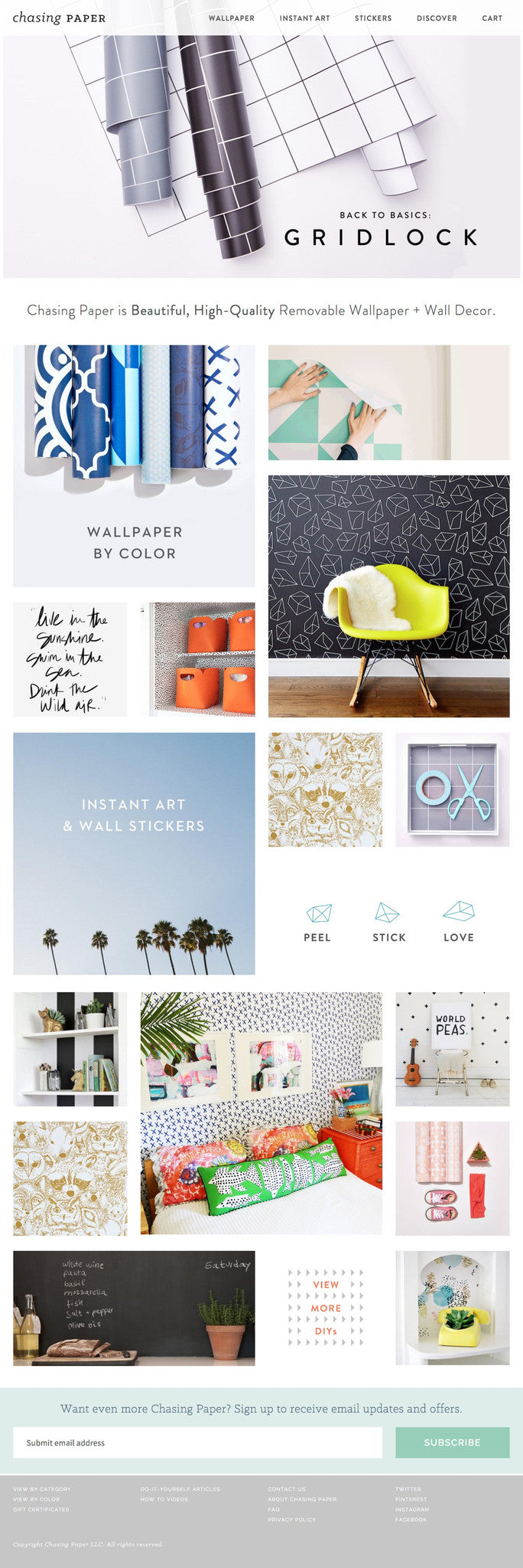 Chasing Paper - Home Page Design