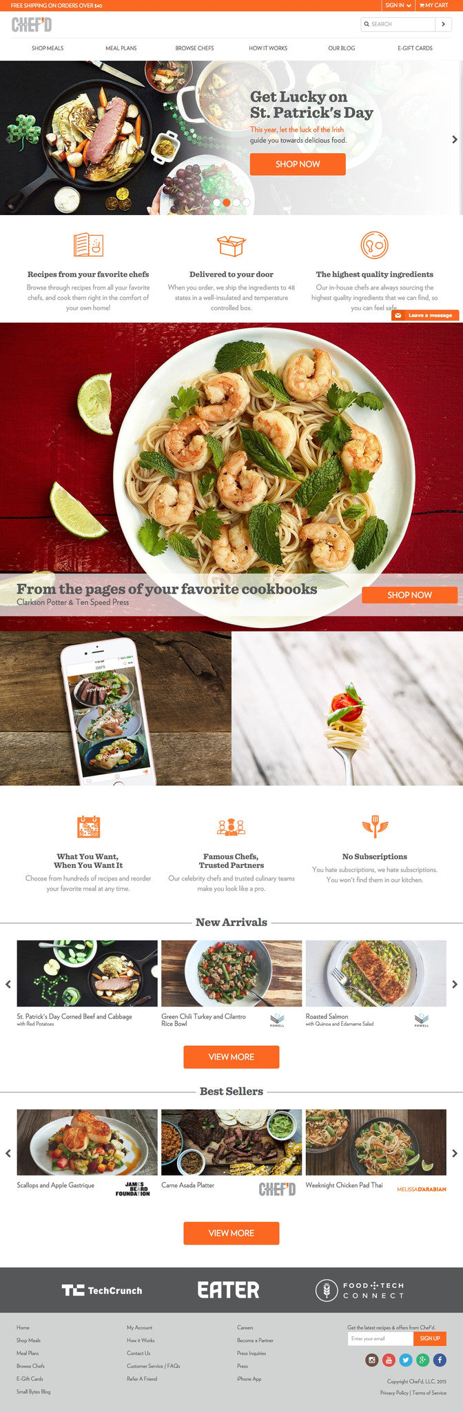 Chef'D - Home Page Design