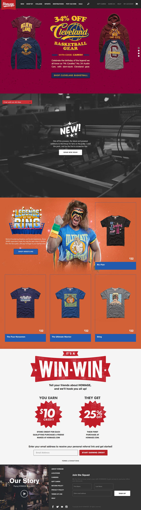 Homage - Home Page Design