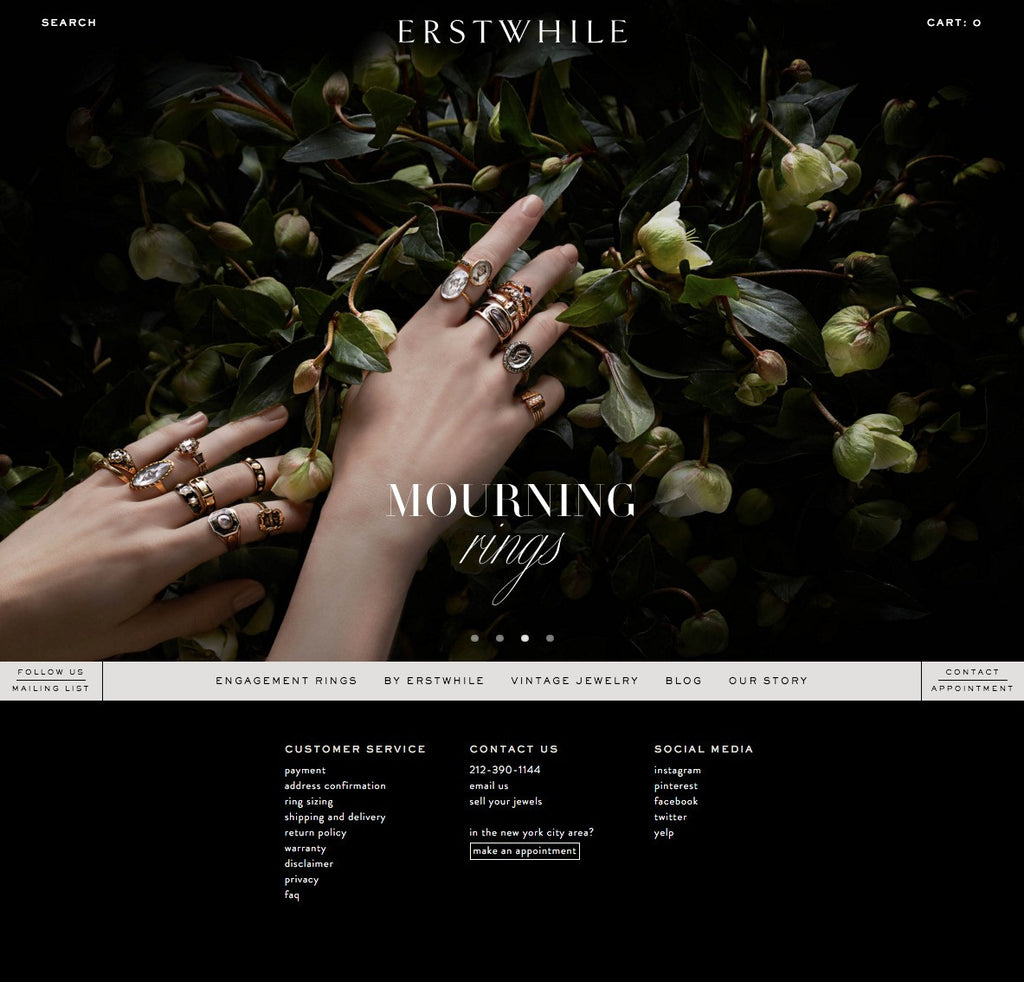 Erstwhile - Home Page Design